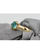 Ring Emerald 14K Yellow gold Vintage craft vrc122y